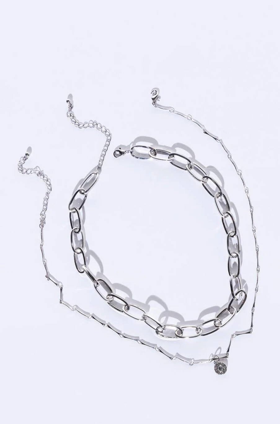 Jewelry * | Nothing To Prove Layered Necklace Silver