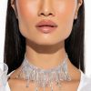 Jewelry * | She'S A Maniac Dripping Choker Silver