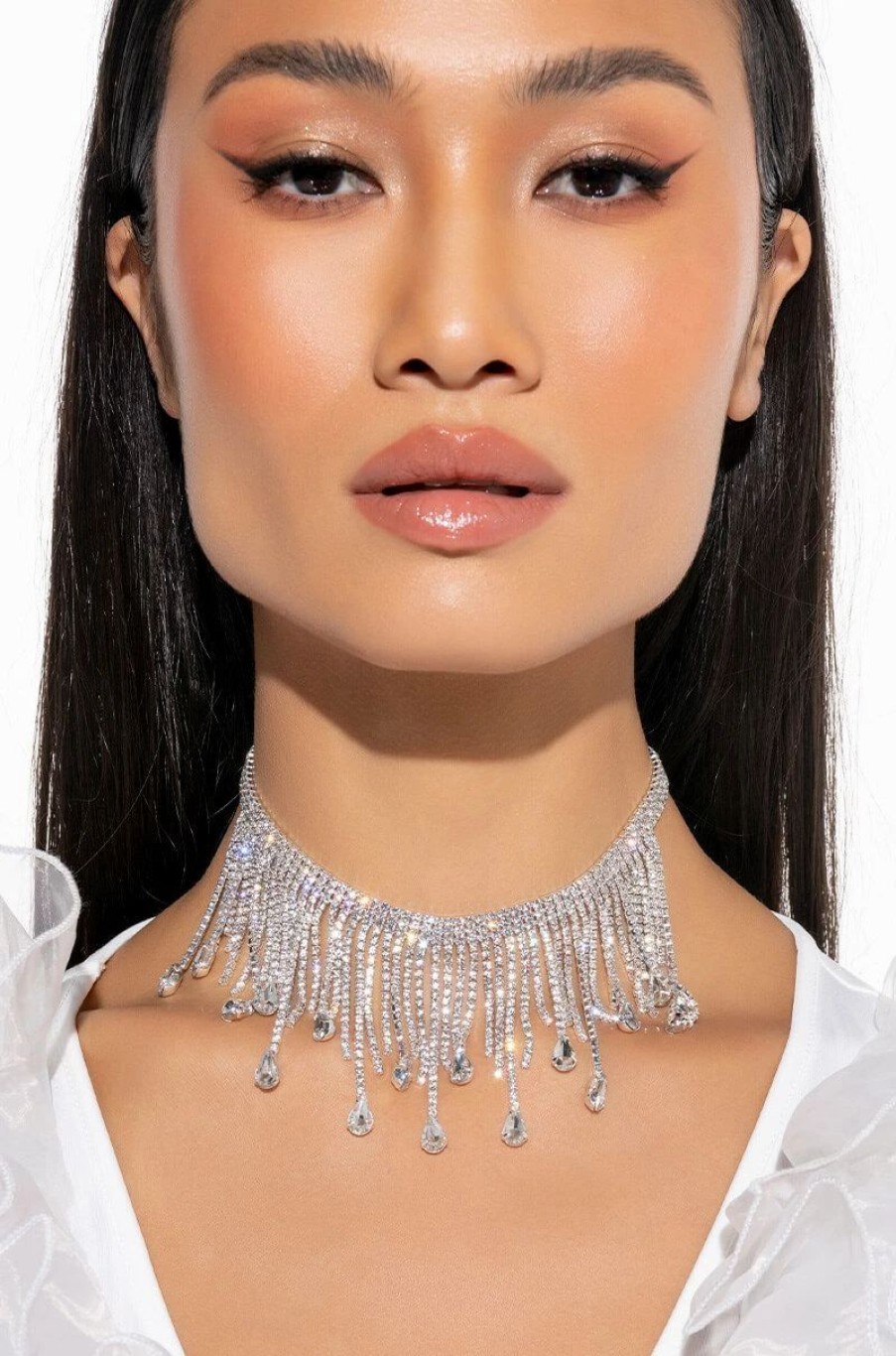 Jewelry * | She'S A Maniac Dripping Choker Silver