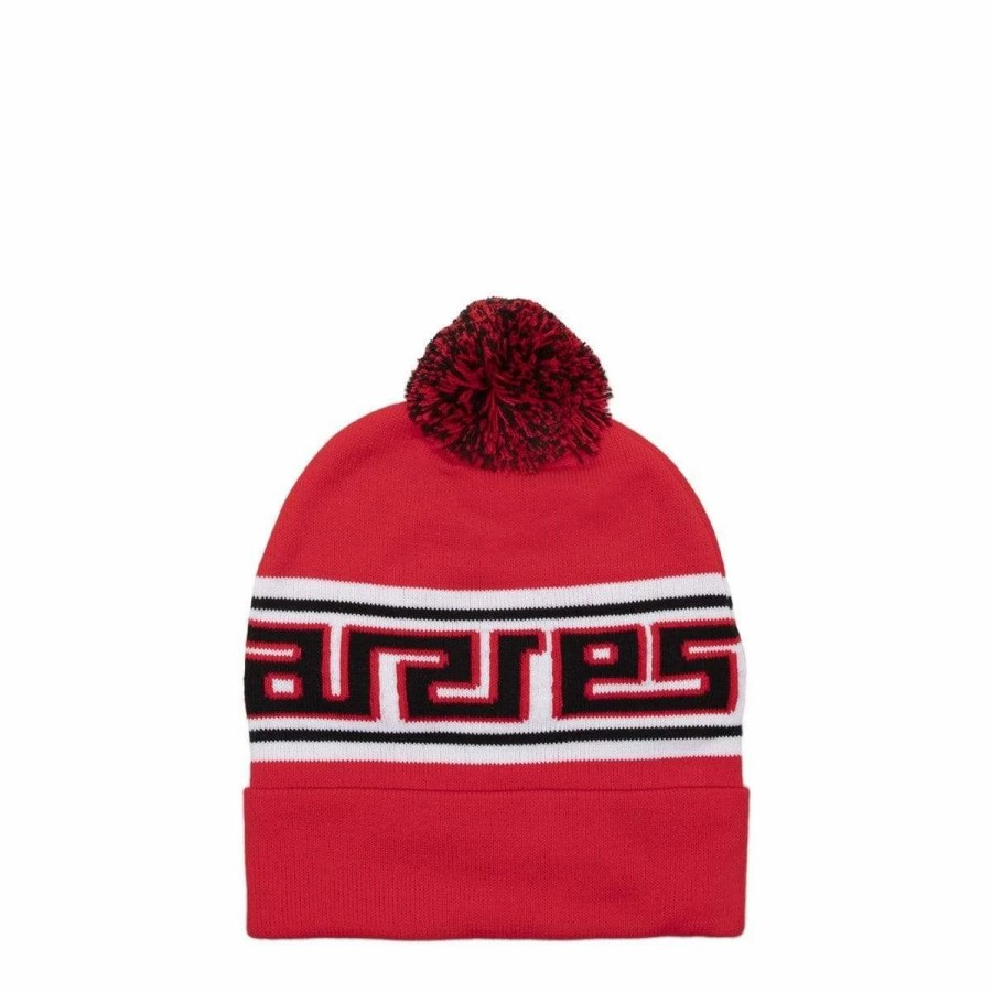 Headwear * | Aries Meandros Beanie Black/Red