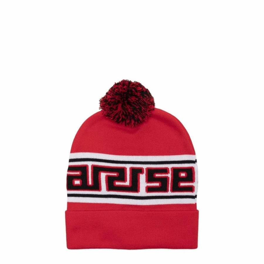 Headwear * | Aries Meandros Beanie Black/Red