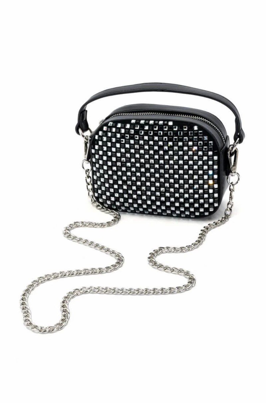 Handbags, Clutches & Wallets * | Shortie Embellished Purse Black