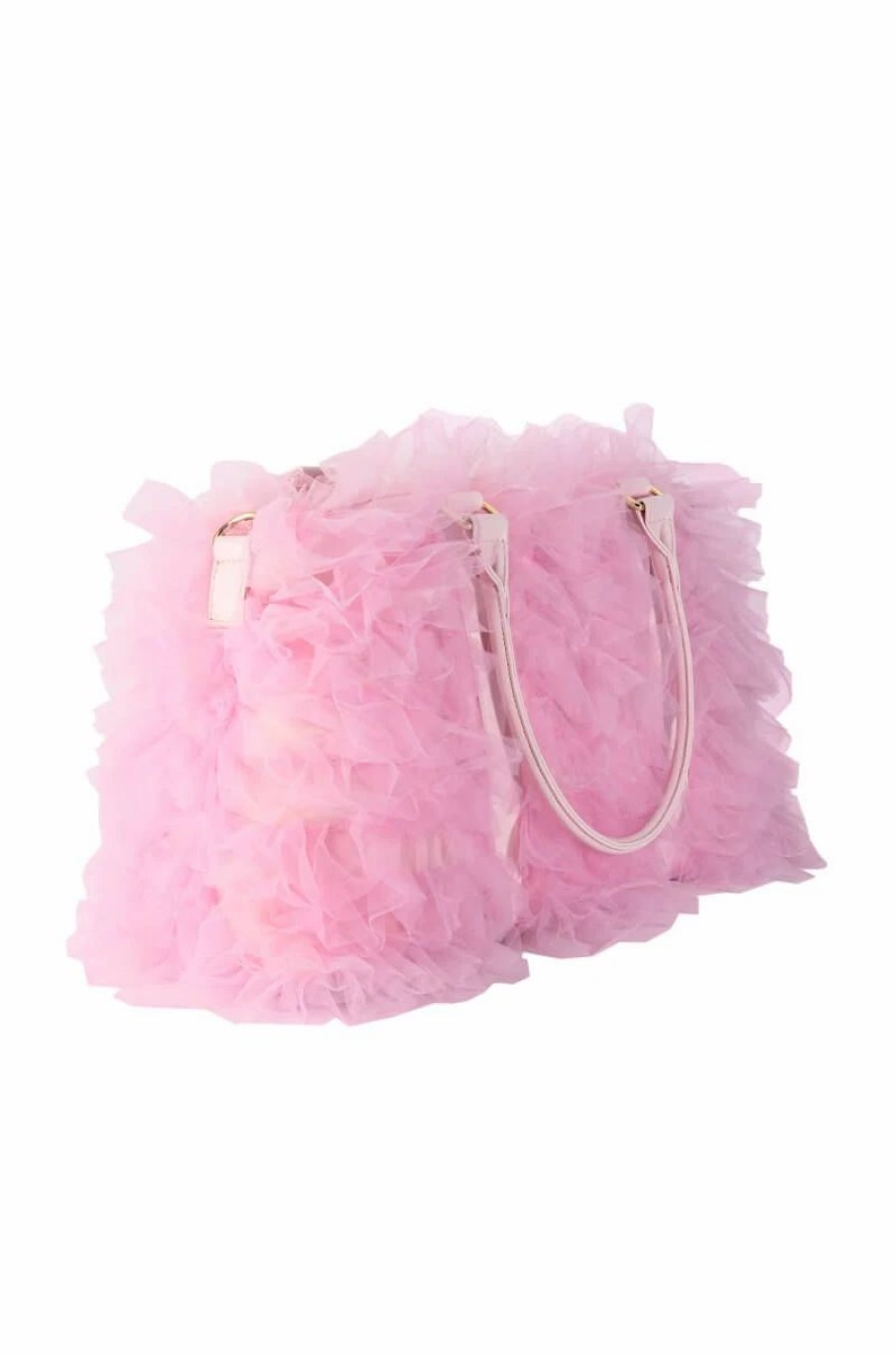 Handbags, Clutches & Wallets * | Lou Lou Tulle Duffle Light Pink