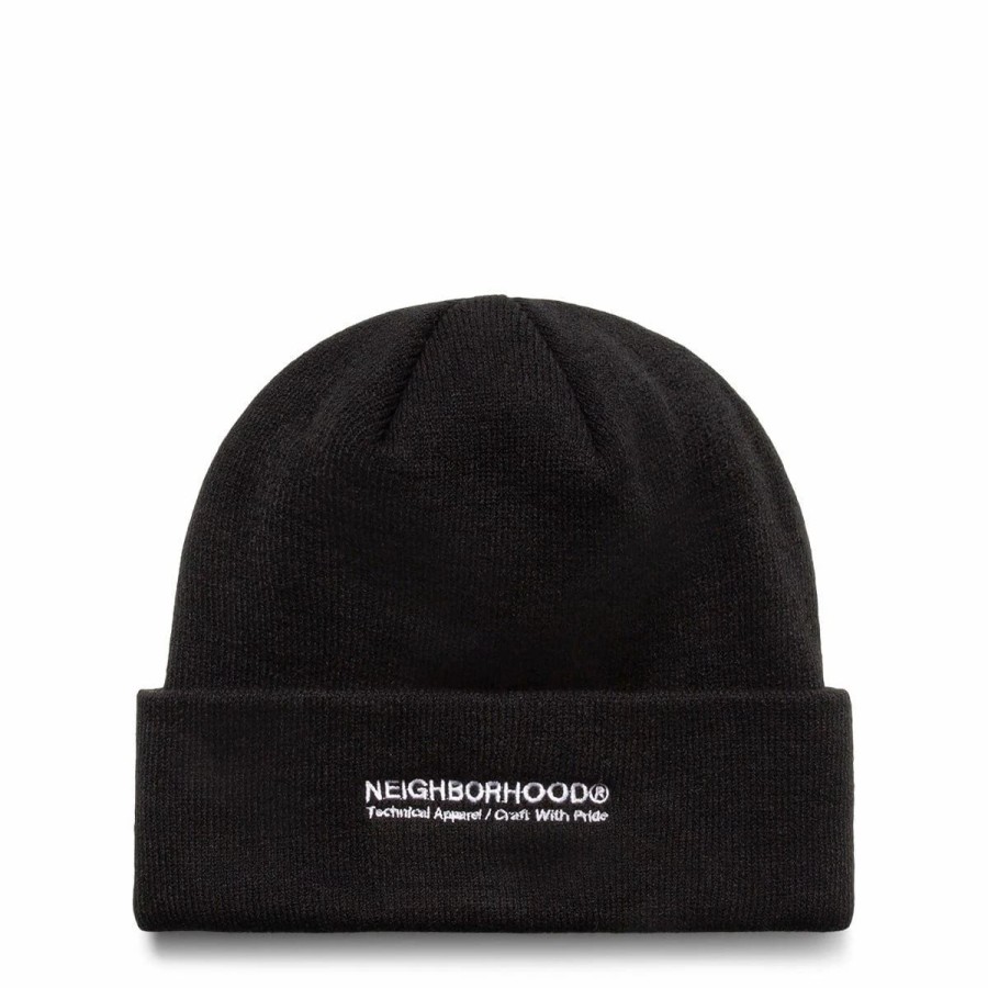 Headwear * | Neighborhood Beanie Cap Black