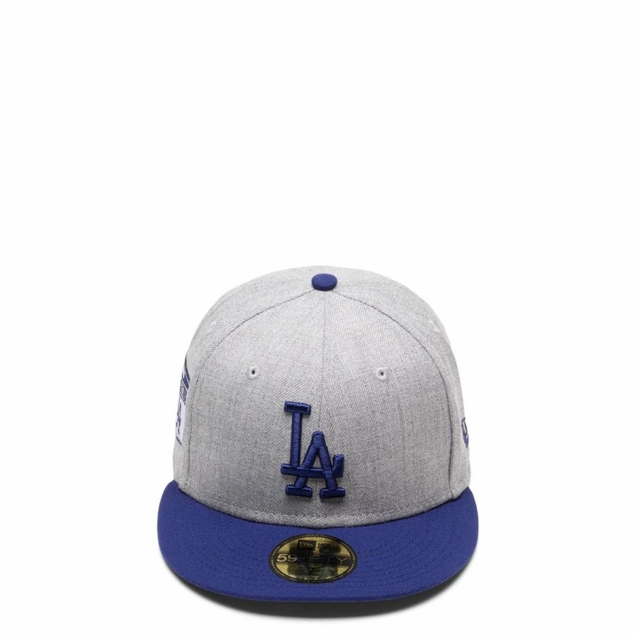 Headwear * | New Era 59Fifty Los Angeles Dodgers Heather Fitted Cap Grey/Blue