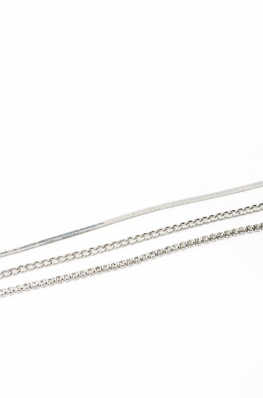 Jewelry * | Elena Chain Necklace Silver