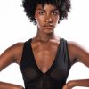 Crop Tops & Bralettes * | Easy Going Mesh Deep V Bra Top