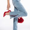 Denim * | C'Est La Vie High Rise Straight Jeans Light Blue Denim