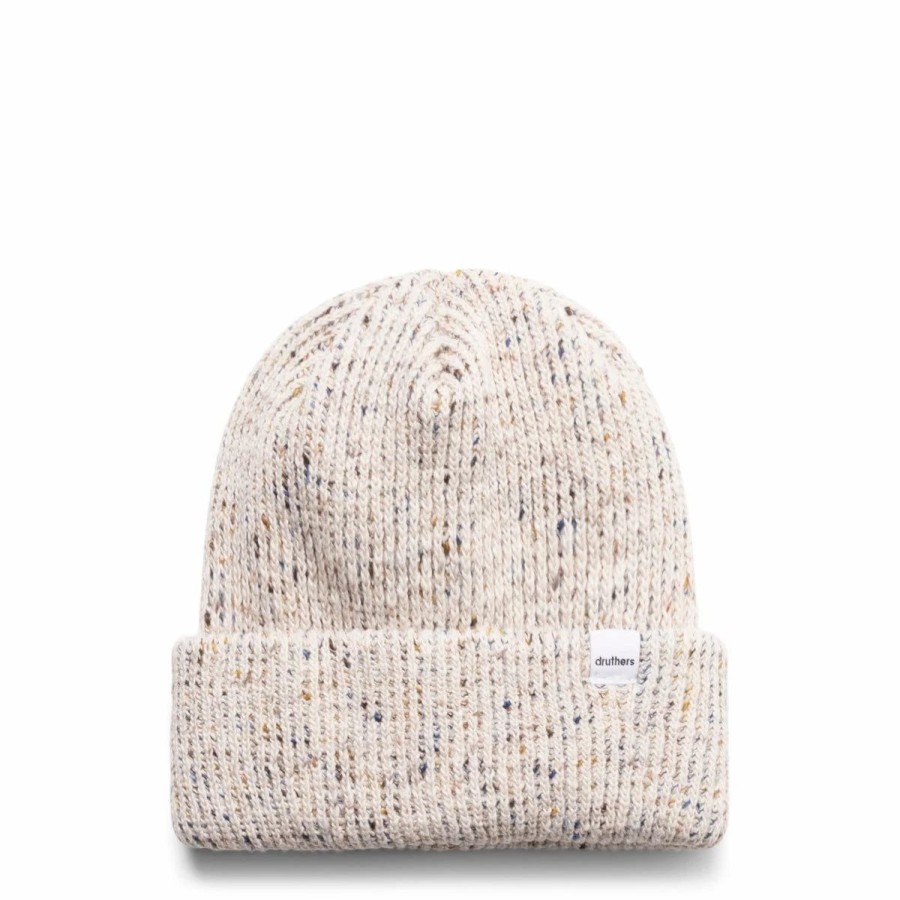 Headwear * | Druthers Recycled Cotton Melange 1X1 Rib Beanie Cereal Melange