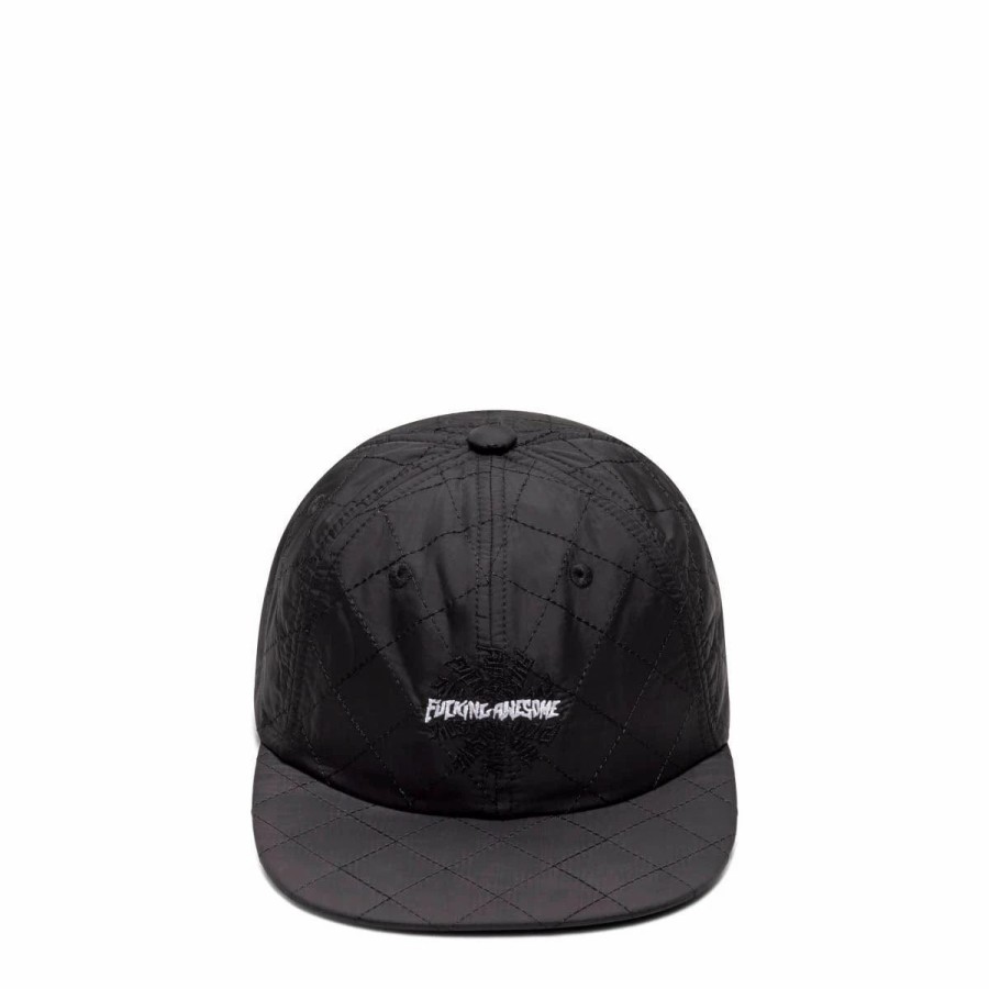 Headwear * | Fucking Awesome Quilted Spiral 6 Panel Strapback Black