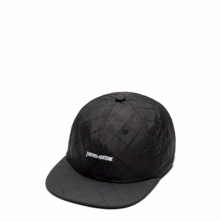 Headwear * | Fucking Awesome Quilted Spiral 6 Panel Strapback Black