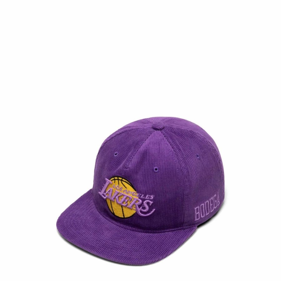 Headwear * | Mitchell & Ness X Bodega Worldwide Respect Lakers Snapback Purple