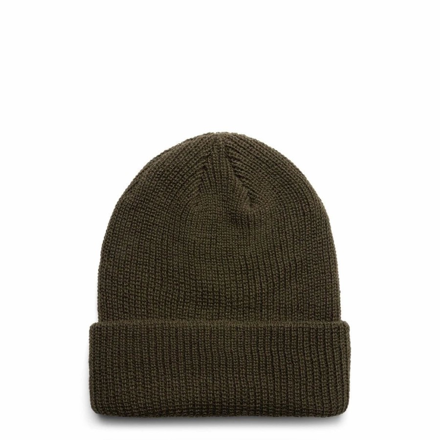 Headwear * | Stussy Basic Cuff Beanie Olive