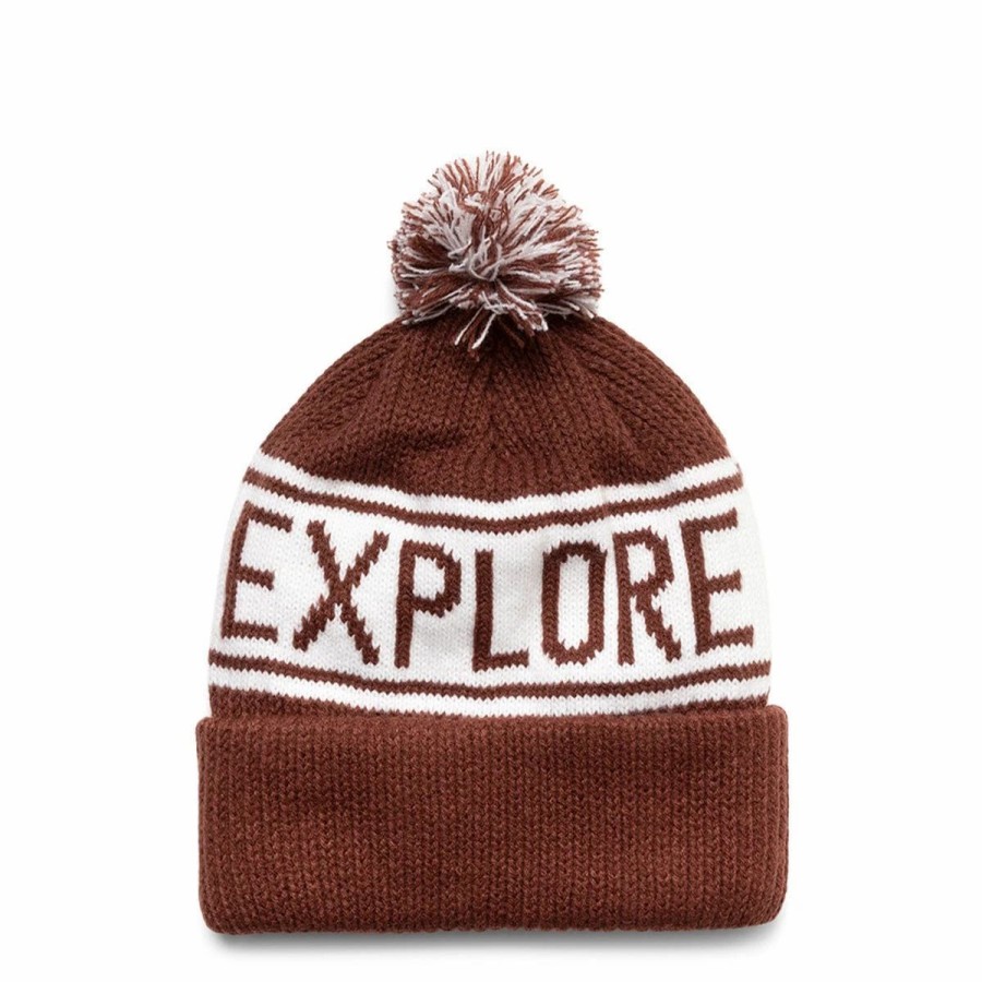 Headwear * | The North Face Retro Tnf Pom Beanie Dark Oak