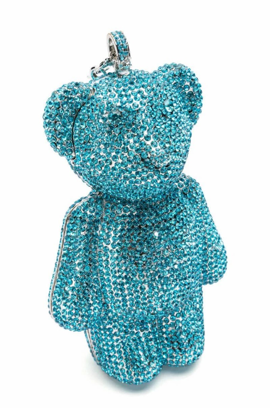 Handbags, Clutches & Wallets * | Bearry Cute Rhinestone Clutch Blue