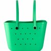 Handbags, Clutches & Wallets * | Talk About Me Perforated Tote Green