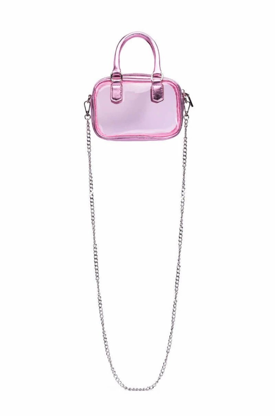 Handbags, Clutches & Wallets * | Right Through Me Pvc Purse Pink