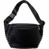 Handbags, Clutches & Wallets * | Hot Commodity Studded Fanny Pack Black