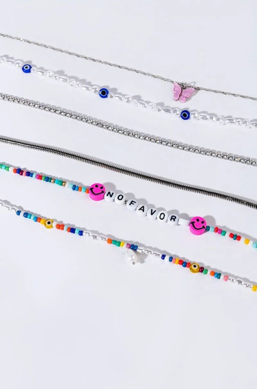 Jewelry * | I Dont Owe You Anything Candyland Necklace Set Silver