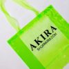 Handbags, Clutches & Wallets * | Secure The Bag Akira Pvc Shopping Bag Neon Green