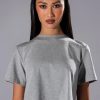 Crop Tops & Bralettes * | Curtain Call Open Back Rhinestone Crew Neck Tshirt