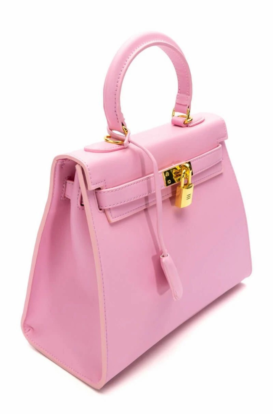 Handbags, Clutches & Wallets * | Work It Pu Leather Bag Light Pink