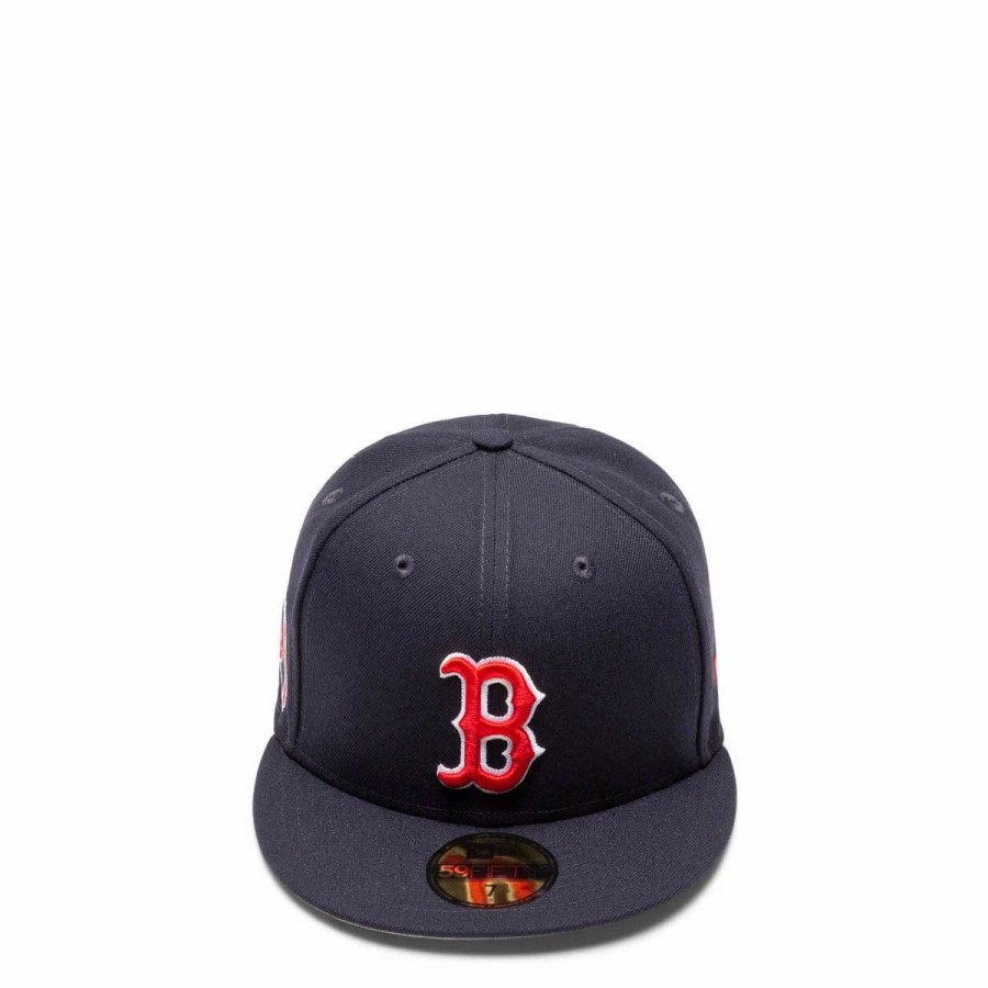 Headwear * | New Era 59Fifty Boston Red Sox Bannerside Fitted Cap Navy