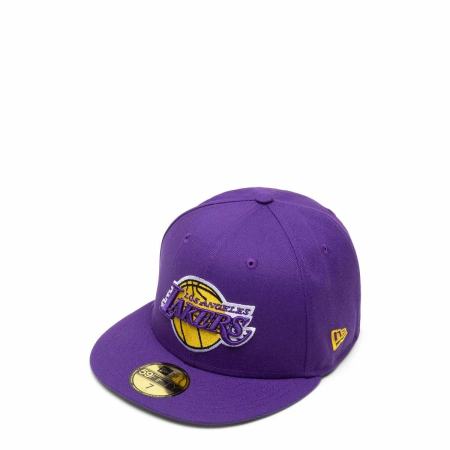 Headwear * | New Era 59Fifty Los Angeles Lakers Bannerside Fitted Cap Purple