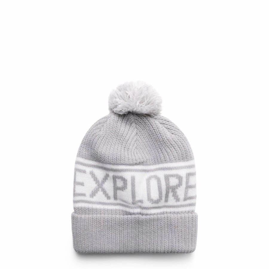 Headwear * | The North Face Retro Tnf Pom Beanie Meld Grey