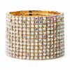 Jewelry * | Cuff It Rhinestone Stretch Bracelet In Gold Gold Ab