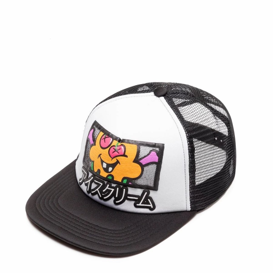 Headwear * | Icecream Laugh Snapback Hat Black