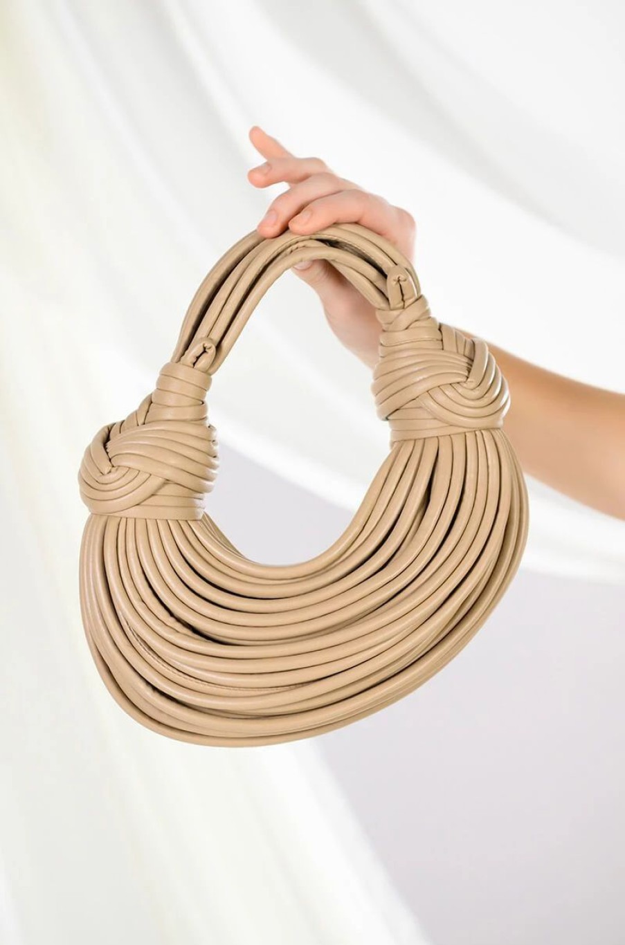 Handbags, Clutches & Wallets * | Somthing Special Faux Leather Purse Beige