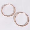 Jewelry * | Clusters 80Mm Rhinestone Hoops Rose Gold