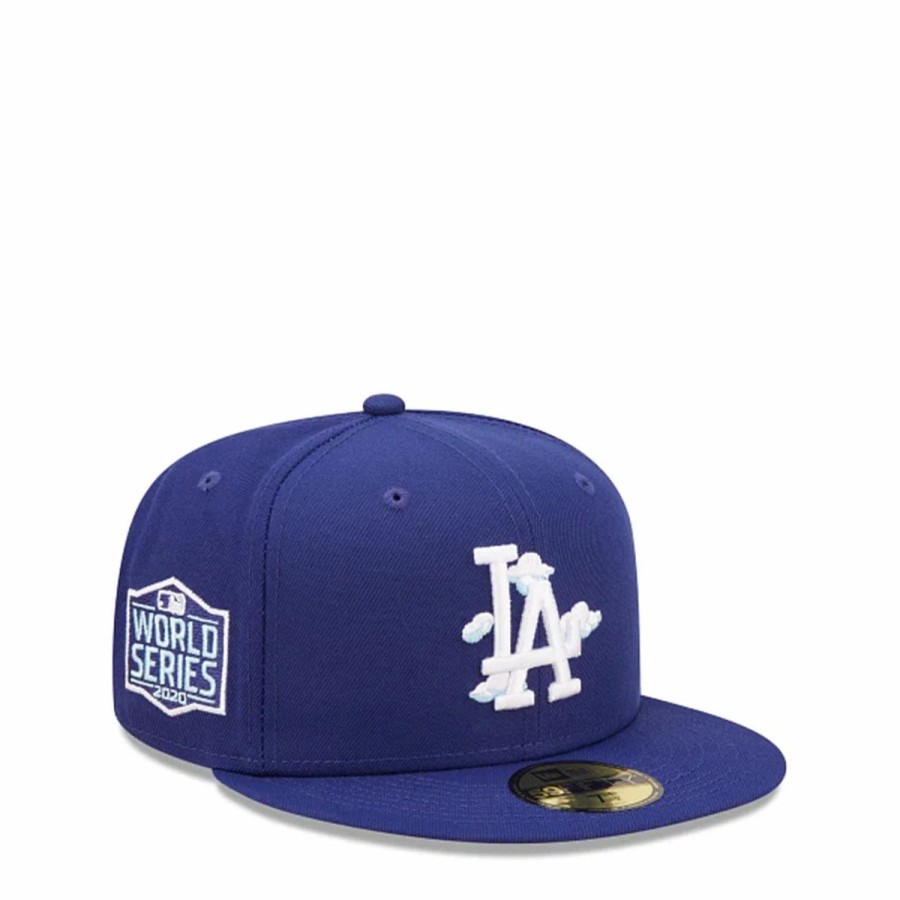 Headwear * | New Era 59Fifty Los Angeles Dodgers Comic Cloud Fitted Cap Royal Blue