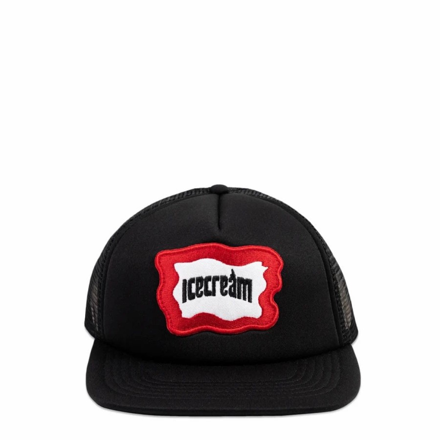 Headwear * | Icecream Inset Trucker Hat Black