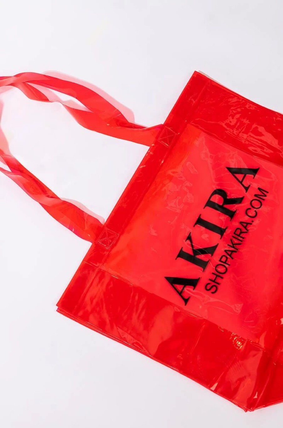 Handbags, Clutches & Wallets * | Akira Pvc Shopping Bag Red