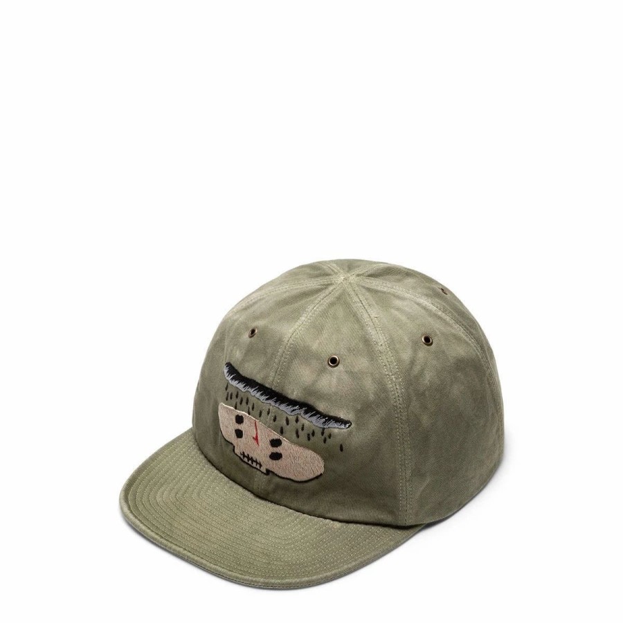 Headwear * | Kapital Katsuragi Kola Cap (Rain Rain Skull) Khaki