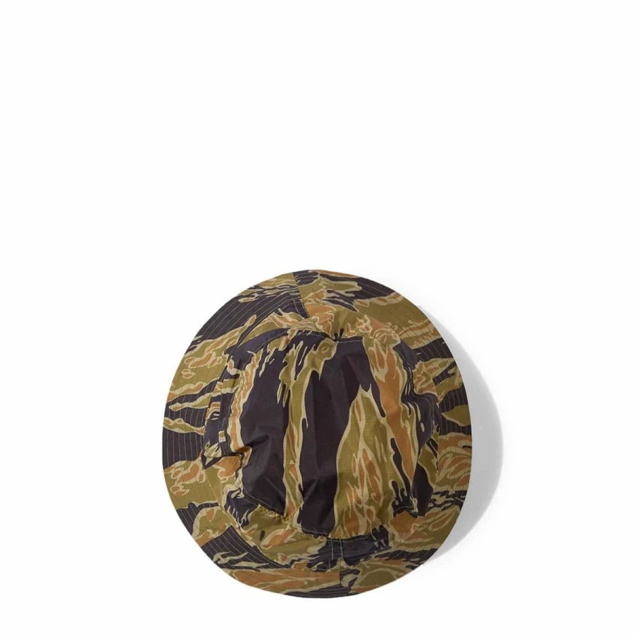 Headwear * | Maharishi Camo Tech Reversible Bucket Hat Mint Gold Tigerstripe/Olive