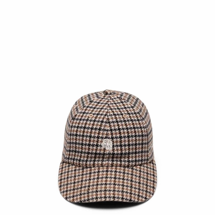 Headwear * | Viola And Roses 001 Plaid Cap Brown