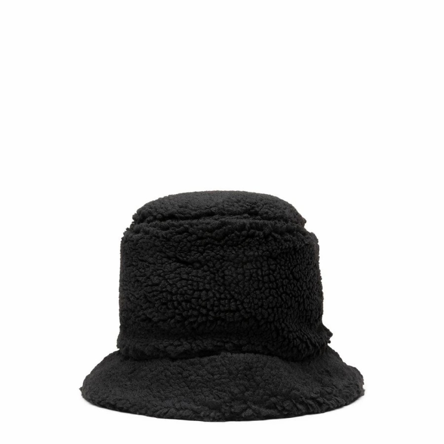 Headwear * | Maharishi Fleece High Bucket Hat Black