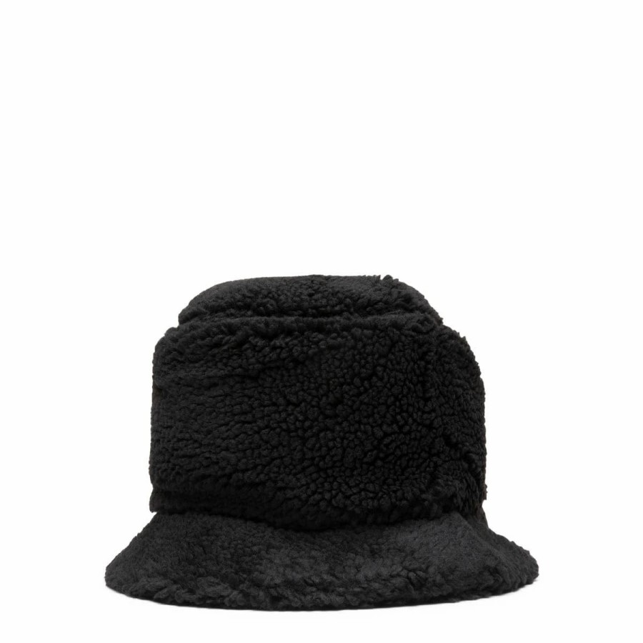 Headwear * | Maharishi Fleece High Bucket Hat Black