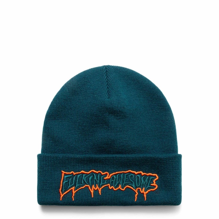 Headwear * | Fucking Awesome Running Logo Cuff Beanie Teal