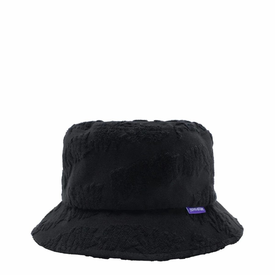 Headwear * | Fucking Awesome Stamp Terry Bucket Hat Black