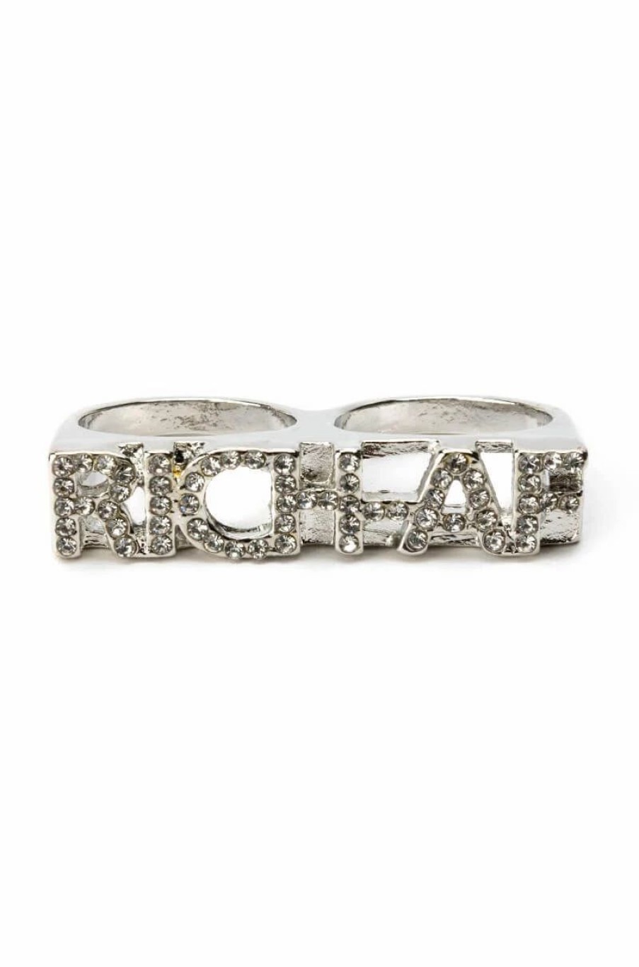 Jewelry * | Rich B Multi Finger Ring Silver