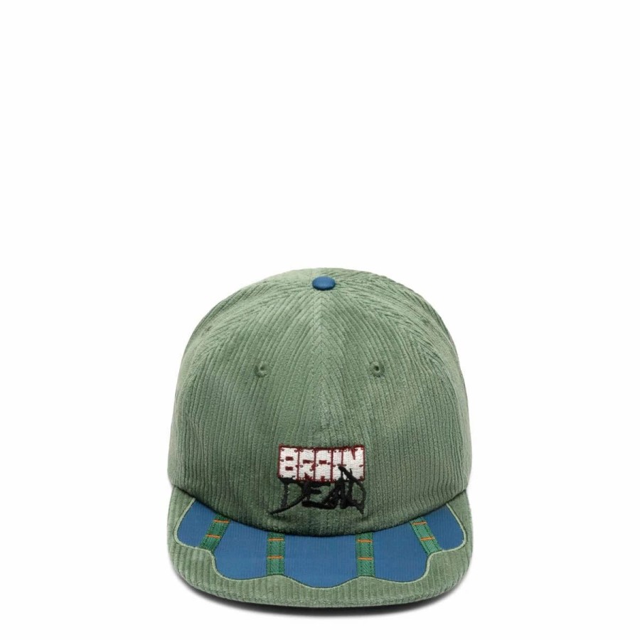 Headwear * | Brain Dead Sludge Twill 6 Panel Cap Olive