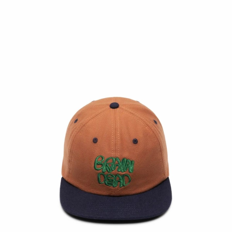 Headwear * | Brain Dead Plato Wool 6 Panel Cap Orange