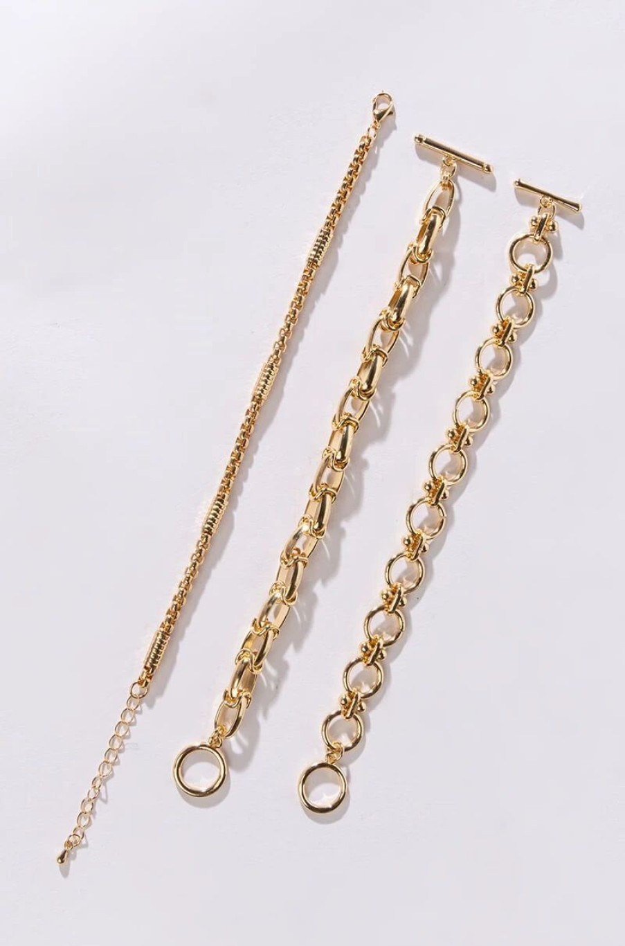 Jewelry * | Overturn Chunky Bracelet Set Gold