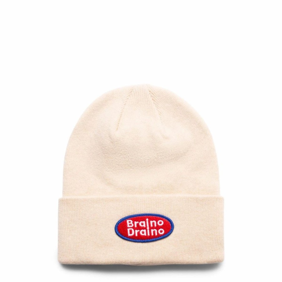 Headwear * | Brain Dead Braino Draino Wool Beanie Cream