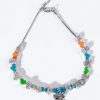 Jewelry * | I Want Candy Rhinestone Enamel Charm Necklace Silver Multi