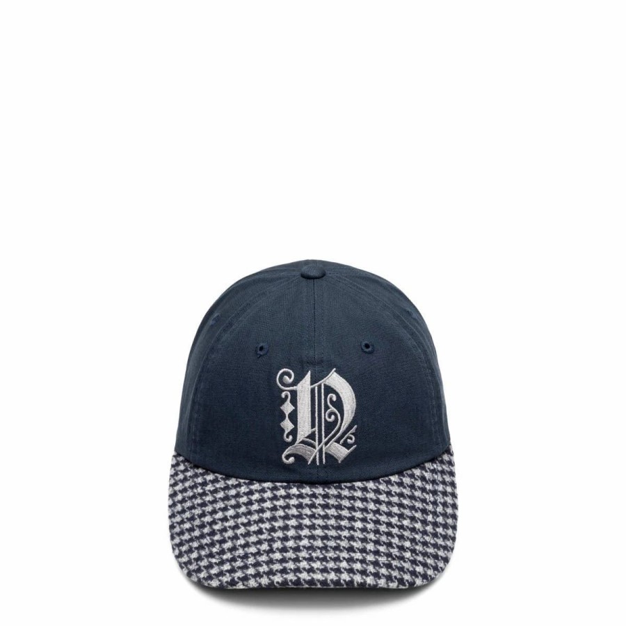 Headwear * | Thisisneverthat Houndstooth Bill Cap (Lo Pro) Navy